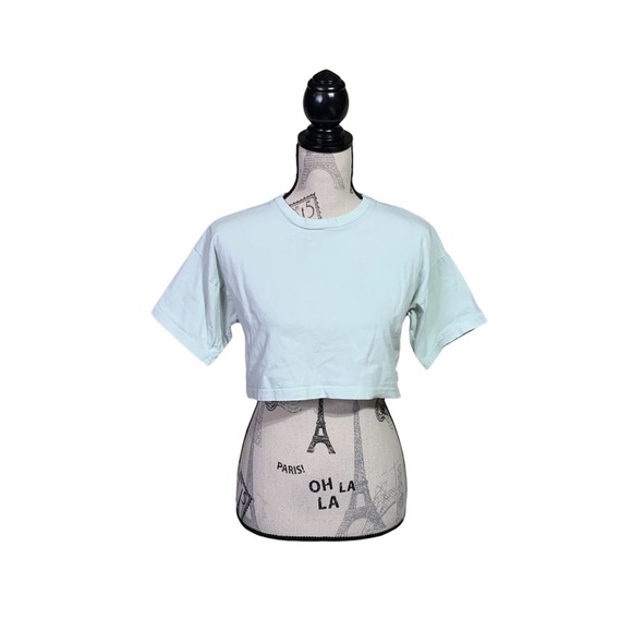 TNA Light Blue Crop Top - Picture 1 of 4